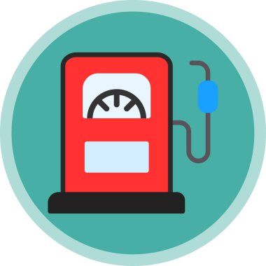 benzin istasyonu simgesi, vektör illüstrasyonu