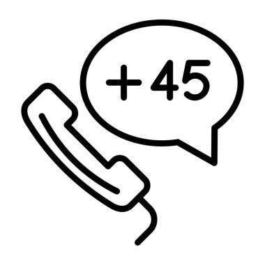 Çizgi vektör illüstrasyon simgesi 4 4-4-4