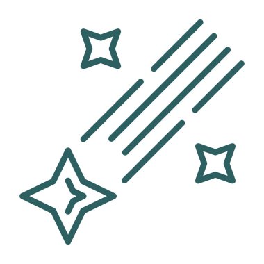 Kayan yıldız grafik ikon vektör illüstrasyonu