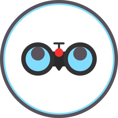 Dürbün simgesi, vektör illüstrasyonu basit tasarım