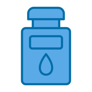 su şişesi simgesi, basit tasarım illüstrasyonu