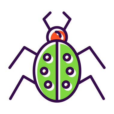 Böcek. Web simgesi basit illüstrasyon