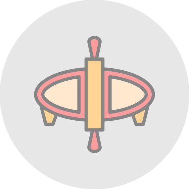 Roket. Web simgesi basit illüstrasyon