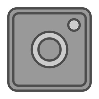 Instagram logosu. Web basit illüstrasyonu