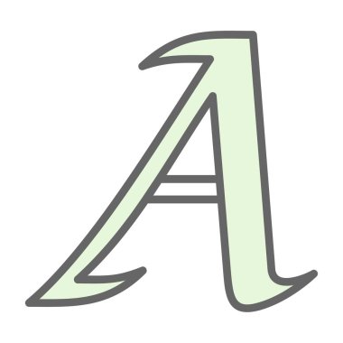 beyaz arkaplanda karalama harfi a