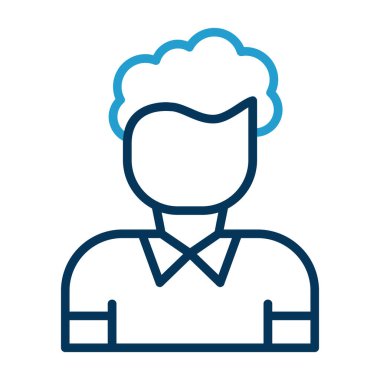 adam düz simge vektör çizim 