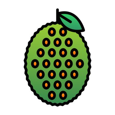 taze Jackfruit ikon vektör çizimi tasarımı