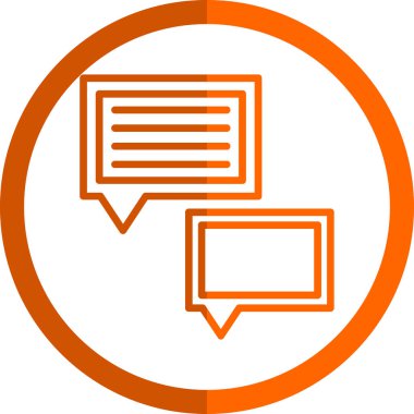 Konuşma baloncukları simgesi, vektör illüstrasyonu