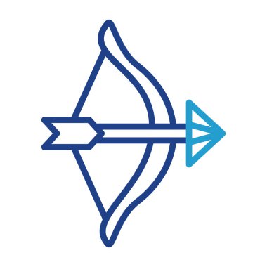 Archer ve ok simgesinin vektör illüstrasyonu