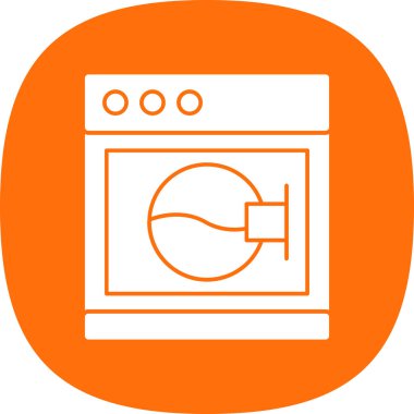 Çamaşır makinesi. Basit tasarım çizimi