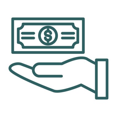 Bağış simgesi, vektör illüstrasyonu, yardım konsepti 