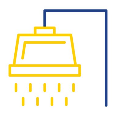 Duş. Web simgesi basit illüstrasyon                             