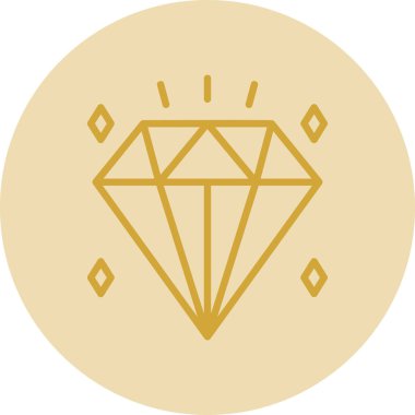 Elmas. Web simgesi basit illüstrasyon                     