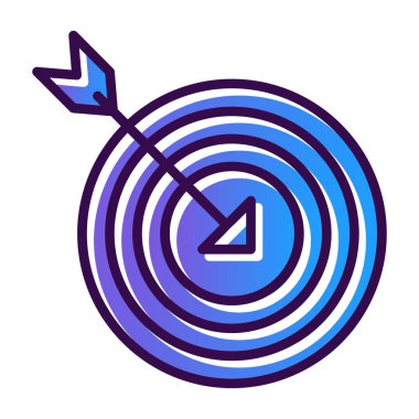 hedef ok simgesi, vektör çizim ile 