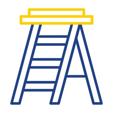 merdiven simgesi, vektör illüstrasyonu basit tasarım