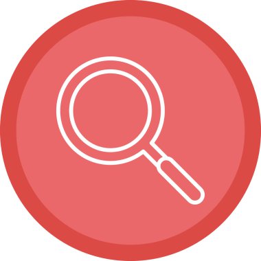 Büyüteç simgesi, düz stil, arama sembolü. Vektör illüstrasyonu