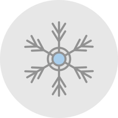 Kar tanesi simgesi, basit vektör çizim 