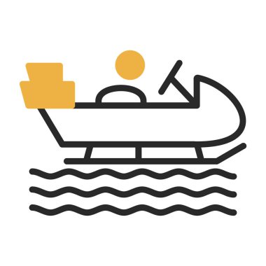 tekne düz simgesi beyaz arkaplan, vektör, illüstrasyon izole