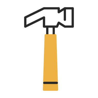  düz çekiç araç simgesi vektör illüstrasyonu