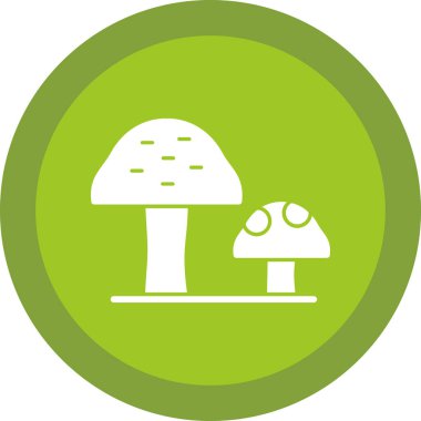 Mantarlar. Web simgesi basit illüstrasyon