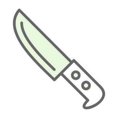 Bıçak düz simgesi, vektör illüstrasyonu 