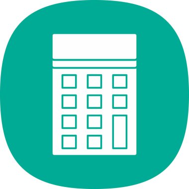 Basit Hesaplayıcı Simgesi, vektör illüstrasyonu