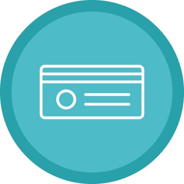 Kredi kartı grafik simgesi, vektör illüstrasyonu 