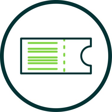 bilet ikonu vektör illüstrasyonu