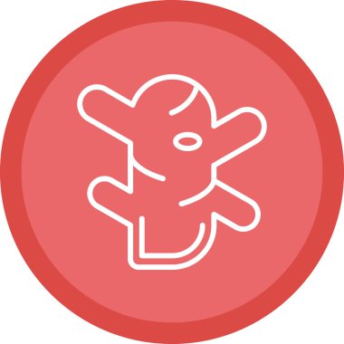 Zencefil kök simgesinin vektör illüstrasyonu 