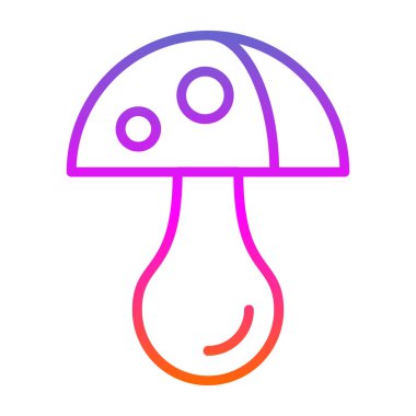 Mantar. Web simgesi basit illüstrasyon