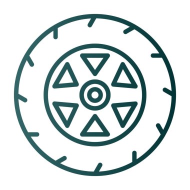 Tekerlek simgesi, vektör çizimi 