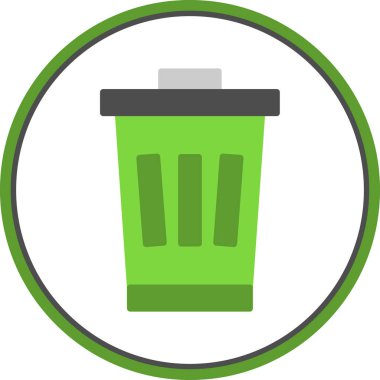 Çöp kutusu web simgesi. Vektör illüstrasyonu.