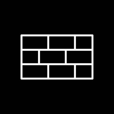 İnşaat tuğlaları düz simge, vektör illüstrasyonu