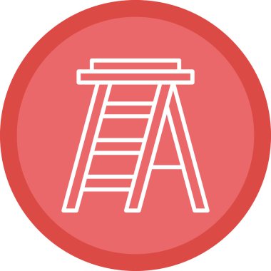 Merdiven. Web simgesi basit illüstrasyon