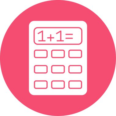 Basit Hesaplayıcı Simgesi, vektör illüstrasyonu