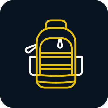 sırt çantası simgesi, vektör illüstrasyonu basit tasarım