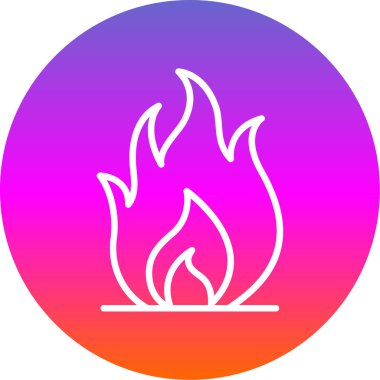 Yangın. Web simgesi basit illüstrasyon