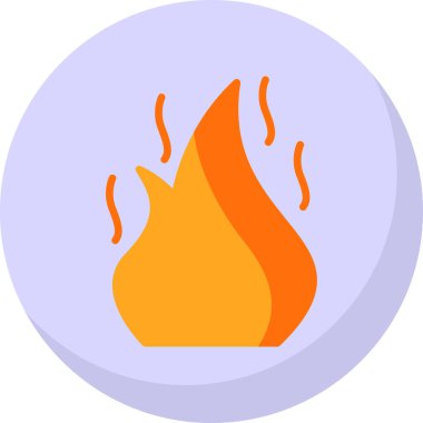 Yangın. Web simgesi basit illüstrasyon 