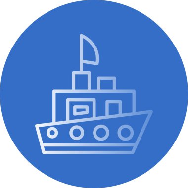 Gemi. Web simgesi basit illüstrasyon