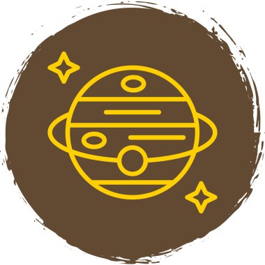 gezegen simgesi, vektör illüstrasyonu basit tasarım