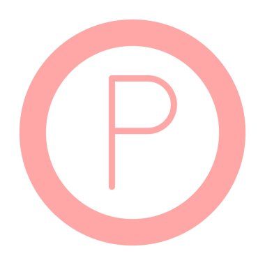 araba park simgesi vektör illüstrasyon                  