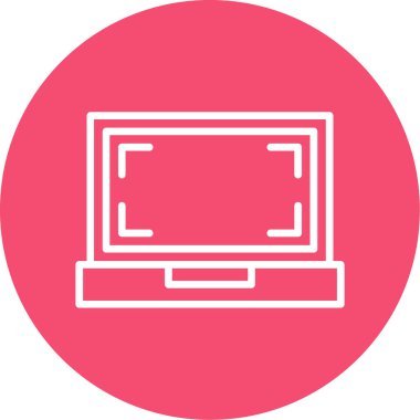 Monitör. Web simgesi basit illüstrasyon