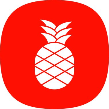 Ananas. Web simgesi basit illüstrasyon 
