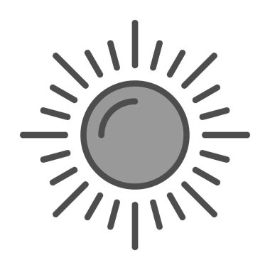 Güneş Simgesi Vektör illüstrasyonu 