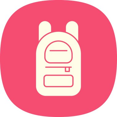 sırt çantası simgesi, vektör illüstrasyonu basit tasarım