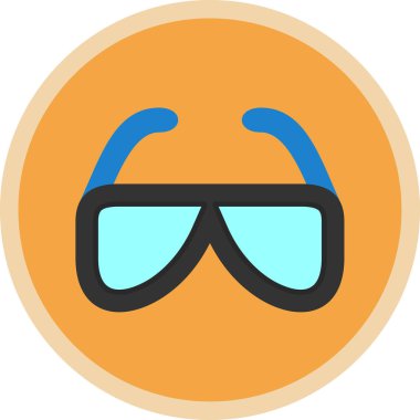 Gözlükler. Web simgesi basit illüstrasyon 