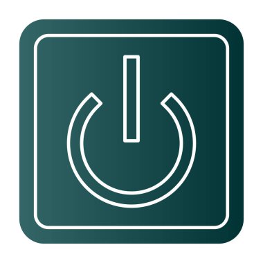Güç Düğmesi simgesi, vektör illüstrasyonu 