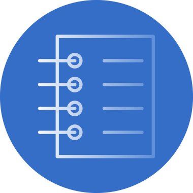  düz Defter simgesi vektör çizimi