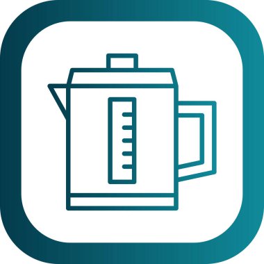 Soyut grupta kettle simgesi izole edildi