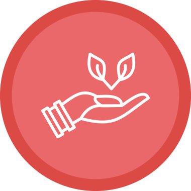 Bir yaprak simgesinin vektör illüstrasyonu